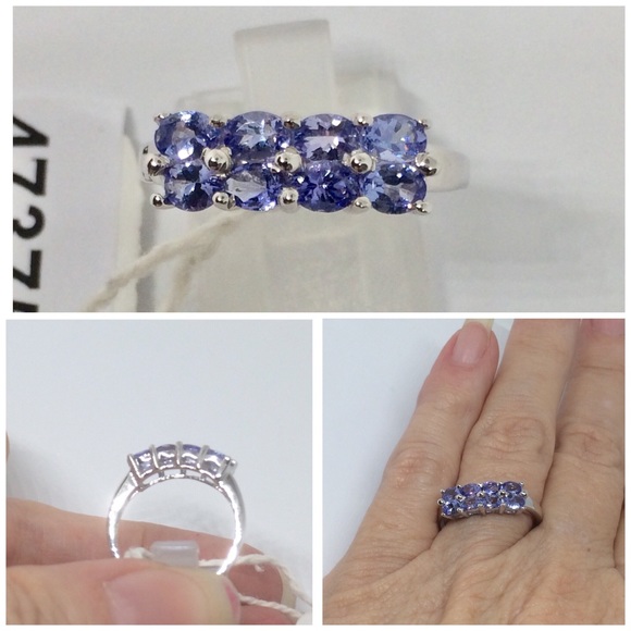 ❤️💯% REAL STERLING SILVER TANZANITE RING😍😍 - Picture 2 of 8